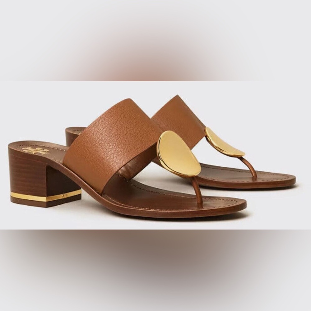 Tory Burch Women's Patos Disc Block-Heel Thong Sandals